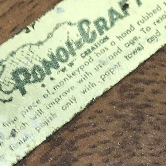 Vintage Monkeypod Wood Bowl Leaf Shape Divided Serving Trays Nuts Candy - Picture 11 of 12